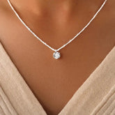 Real Moissanite Diamond Pendant Necklace 925 Sterling Silver Cauliflower Chain by Home for Health and Beauty