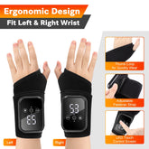Electric Heating Wrist Massager Wrist Brace Protector Wrap Vibration Massage Relieves Tenosynovitis Carpal Tunnel Fatigue Relief by Home for Health and Beauty