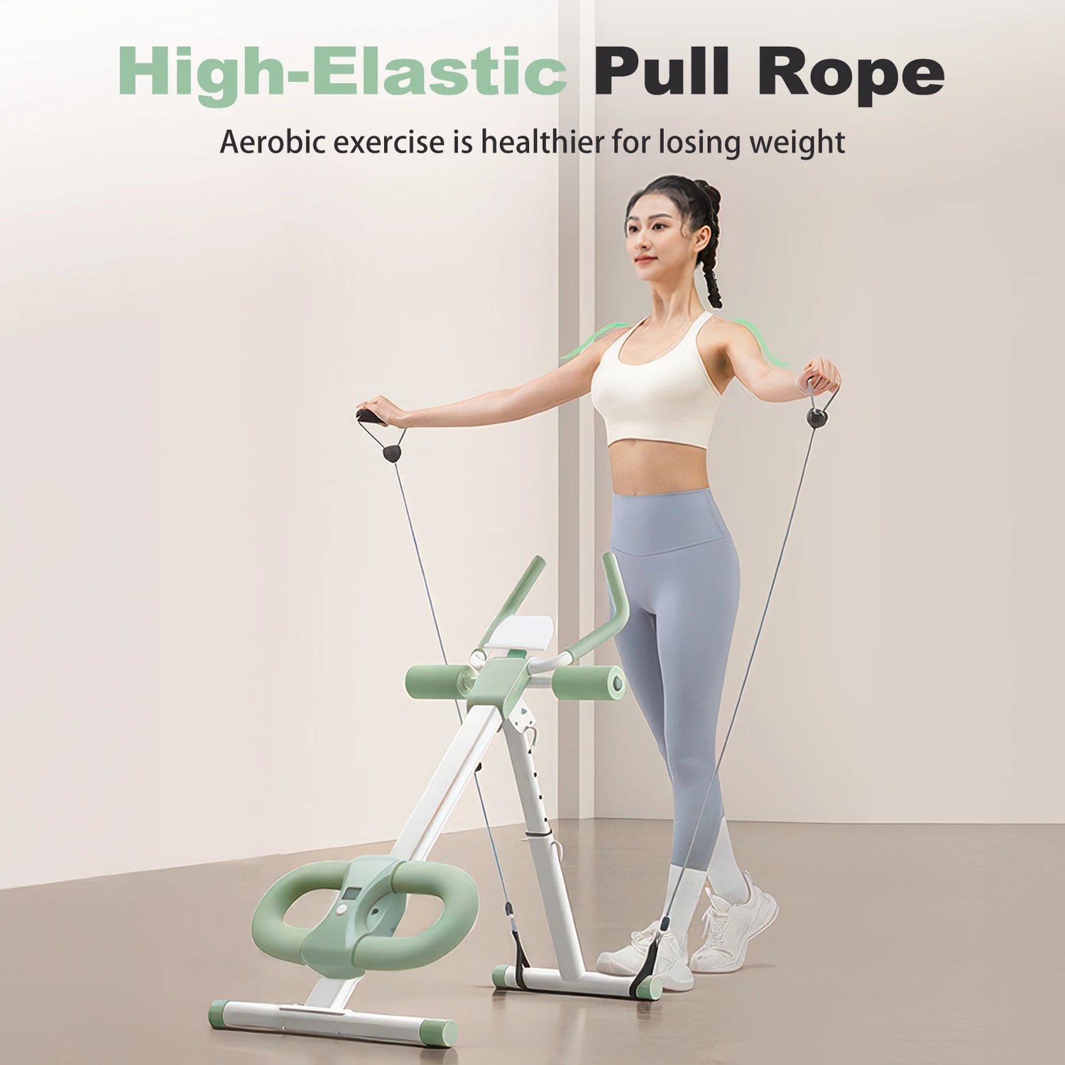 Ab Workout Machine Abdominal Adjustable Folding Crunch Trainer Core Machine Full Body Equipment for Home Gym by Home for Health and Beauty