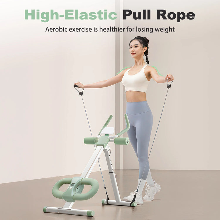 Ab Workout Machine Abdominal Adjustable Folding Crunch Trainer Core Machine Full Body Equipment for Home Gym by Home for Health and Beauty
