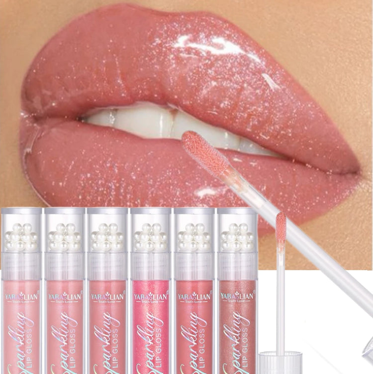 6 Luxurious Shimmering Lip Glosses Long-lasting color, easy to apply, leaving lips full and shiny. by Home for Health and Beauty