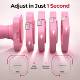 5-in-1 Adjustable Dumbbell Set of 2, 12LBS/20LBS Hand Weights for Women, Men, 1s-Adjust Dual-Stable Dumbbell Set for Women Home Gym & Outdoor by Home for Health and Beauty