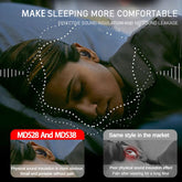 SK Ultra-thin Sleep Headphones 5.3 Wireless Bluetooth Headset Invisible Earbuds Hidden In Ear Button Sports Earphones Waterproof by Home for Health and Beauty