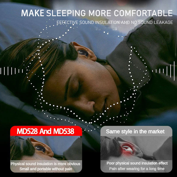 SK Ultra-thin Sleep Headphones 5.3 Wireless Bluetooth Headset Invisible Earbuds Hidden In Ear Button Sports Earphones Waterproof by Home for Health and Beauty