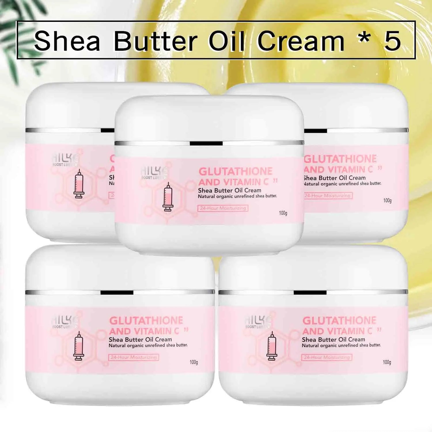 AILKE Organic Shea Butter Oil Whitening Cream, Brightening, Moisturizing, Smooth Nourish, Soften Skin, for Face, Body, 100ml by Home for Health and Beauty