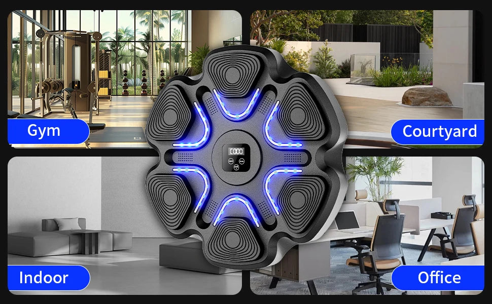 Music Boxing Machine for Adults and Kids, Smart Bluetooth Boxing Training Equipment with Gloves for Home,Office and Gym by Home for Health and Beauty