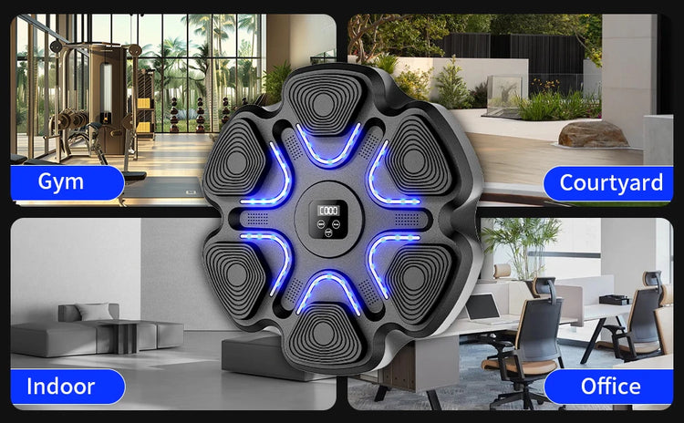 Music Boxing Machine for Adults and Kids, Smart Bluetooth Boxing Training Equipment with Gloves for Home,Office and Gym by Home for Health and Beauty