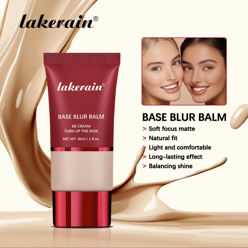 Lakerain Matte Foundation Base Cream Long-lasting Soft Focus Matte Natural Fit Coverage Concealer Waterproof Face Base Makeup by Home for Health and Beauty