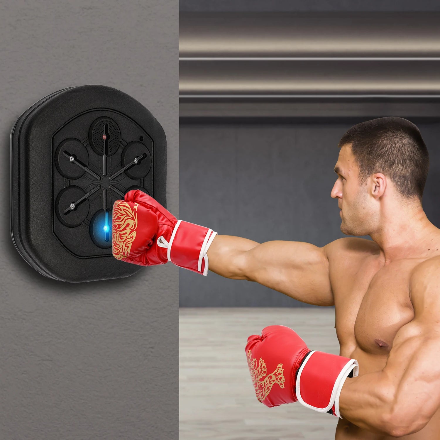 Music Boxing Machine Wall Mounted LED Light Boxing Equipment by Home for Health and Beauty