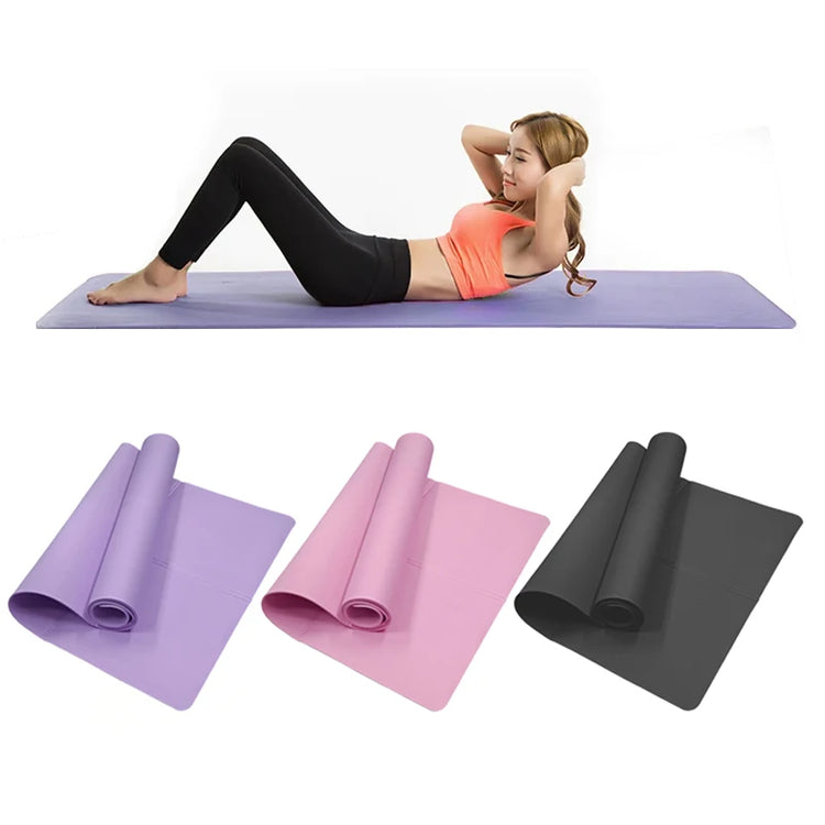 Yoga Mats Anti-slip 4MM Thick Sport Fitness Mat Blanket For Exercise Yoga And Pilates Gymnastics Mat Fitness Equipment by Home for Health and Beauty