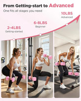 5-in-1 Adjustable Dumbbell Set of 2, 12LBS/20LBS Hand Weights for Women, Men, 1s-Adjust Dual-Stable Dumbbell Set for Women Home Gym & Outdoor by Home for Health and Beauty