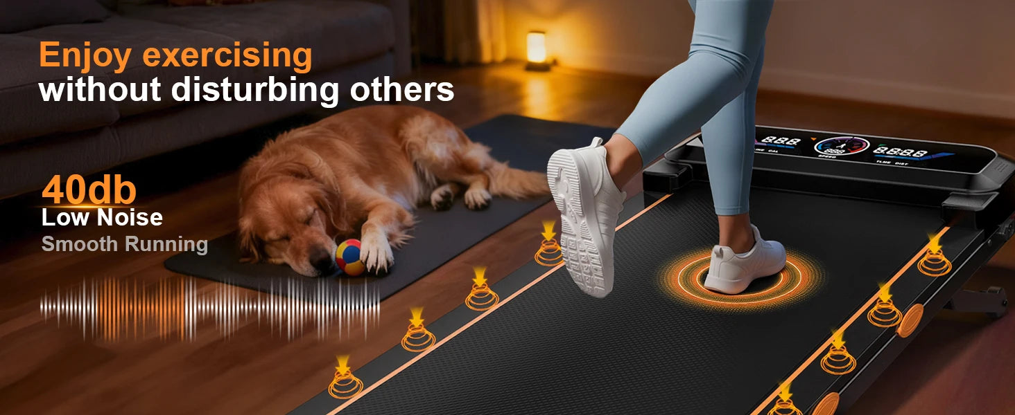Walking Pad Treadmill with 3.5HP 17% Auto Incline 12-Level,450 lbs RGB UI Screen,3 in 1 Under Desk Treadmill with Auto Incline by Home for Health and Beauty