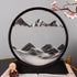 3D Moving Sand Art Picture Round Glass Deep Sea Sandscape Hourglass Quicksand Craft Flowing Sand Painting Office Home Decor Gift by Home for Health and Beauty