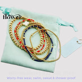 Waterproof Charm Beads Stackable Bracelets Bangles Fashion Fine Jewelry Gift For Women Anniversary Birthday by Home for Health and Beauty
