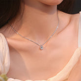Real Moissanite Diamond Pendant Necklace 925 Sterling Silver Cauliflower Chain by Home for Health and Beauty