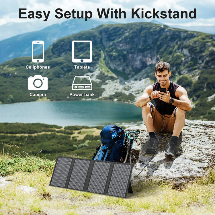 Portable Solar Charger 18V 60W / 45W Foldable Solar Panel for Solar Generators Outdoor Camping Travel Powerbank Phone by Home for Health and Beauty