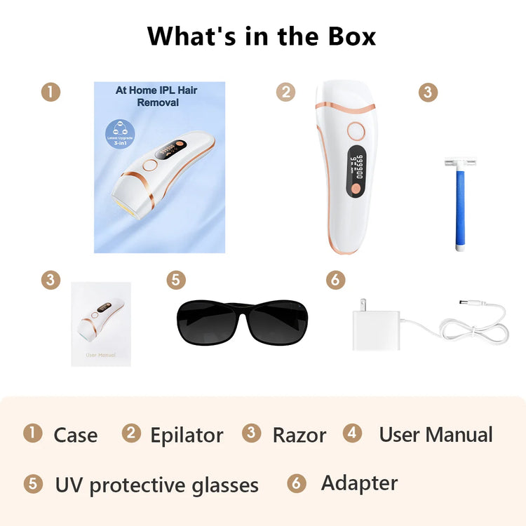 IPL Epilator Laser Hair Removal for Men and Women by Home for Health and Beauty