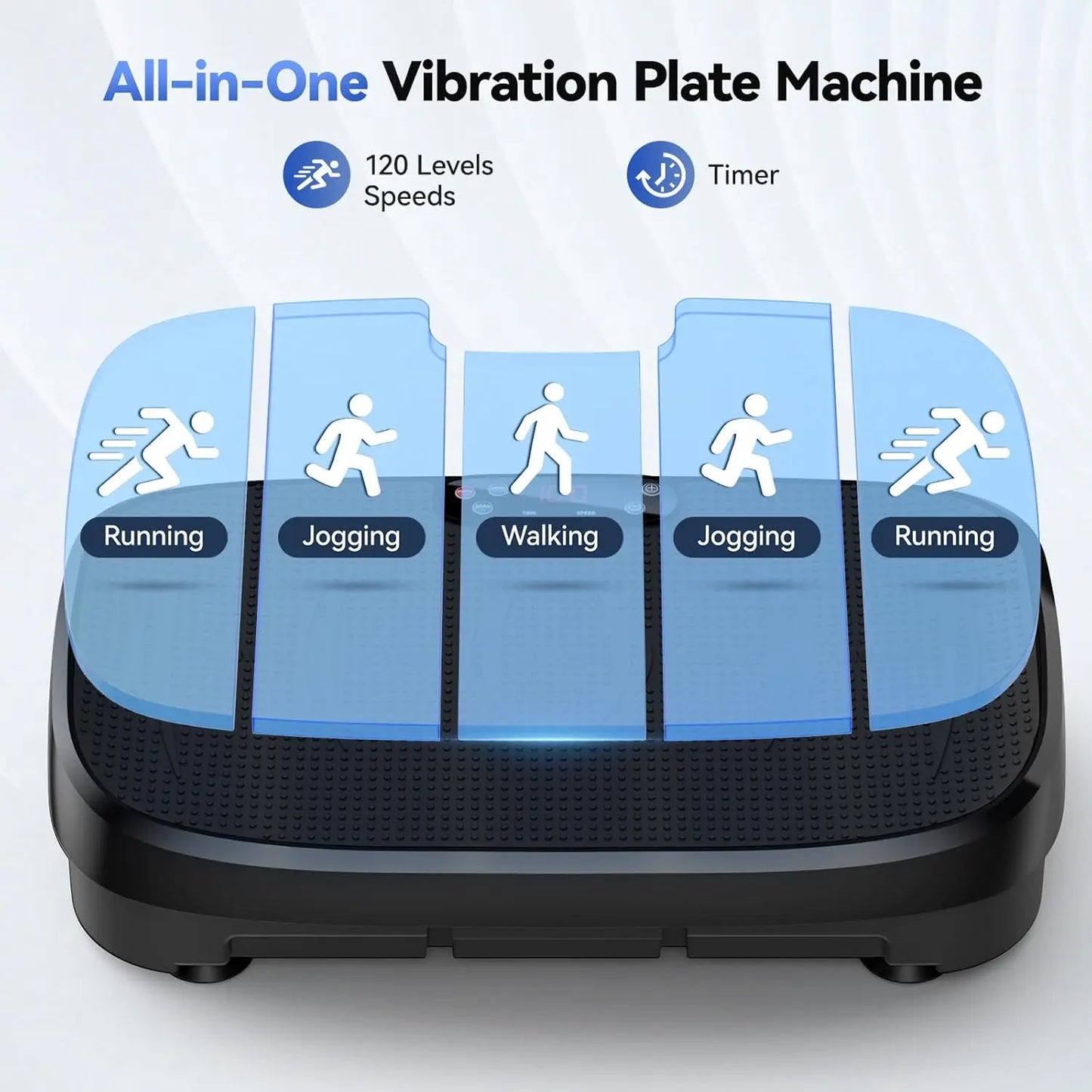Vibration Plate Fitness Platform with 120 Levels Silent Operation by Home for Health and Beauty