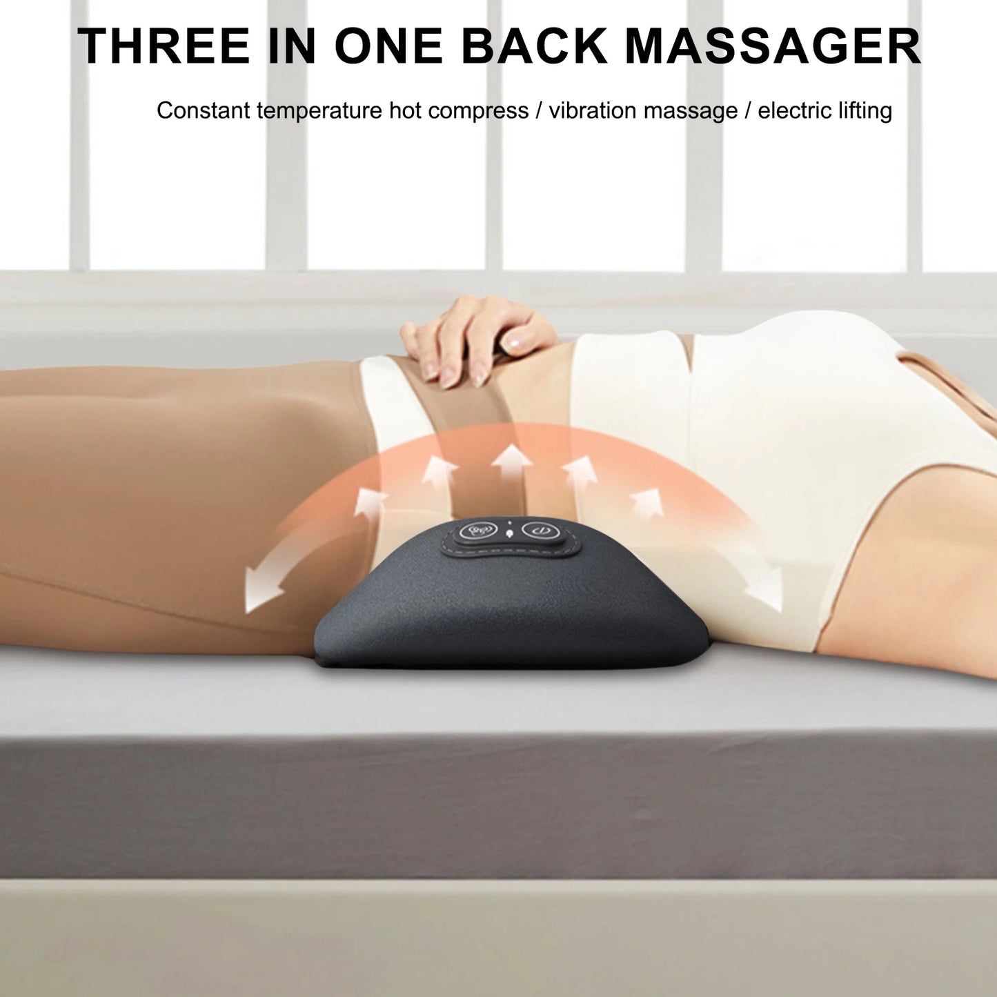 3 In 1 Electric Lumbar Support Pillow Massager With Heat