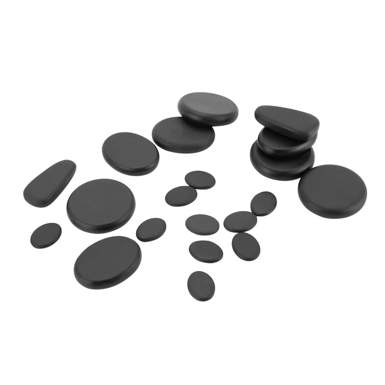 Hot Stones Massage Set, 18 Volcanic Rocks Body Massage Set, for Massage, Scraping, Hot Compress by Home for Health and Beauty