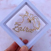 Custom Name Necklace Pave Zircon Script Nameplate Pendant by Home for Health and Beauty