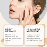 4-in-1 Liquid Foundation Spf 50+ Magic Color Changing Matte Long-Lasting Waterproof Sweating Moisturizing Coverage Makeup Base by Home for Health and Beauty