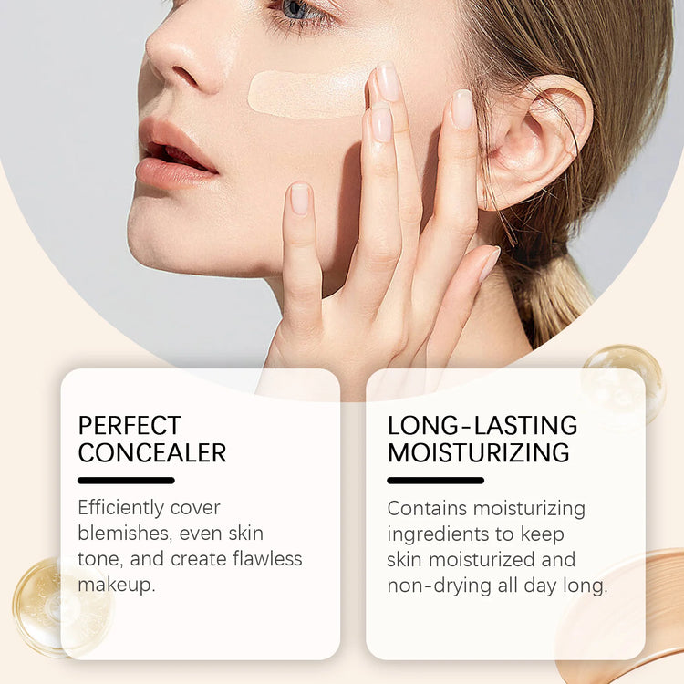 4-in-1 Liquid Foundation Spf 50+ Magic Color Changing Matte Long-Lasting Waterproof Sweating Moisturizing Coverage Makeup Base by Home for Health and Beauty