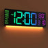 16" Large Digital Wall Clock With Remote Control, Timer, Alarm With Big LED Screen Dispaly, 8 RGB Colors, Auto DST, Temperature by Home for Health and Beauty