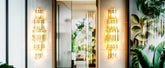 Crystal Wall Lamp Modern 3-Layer Wall Crystal Sconce Light E14 Led Corn Lights by Home for Health and Beauty
