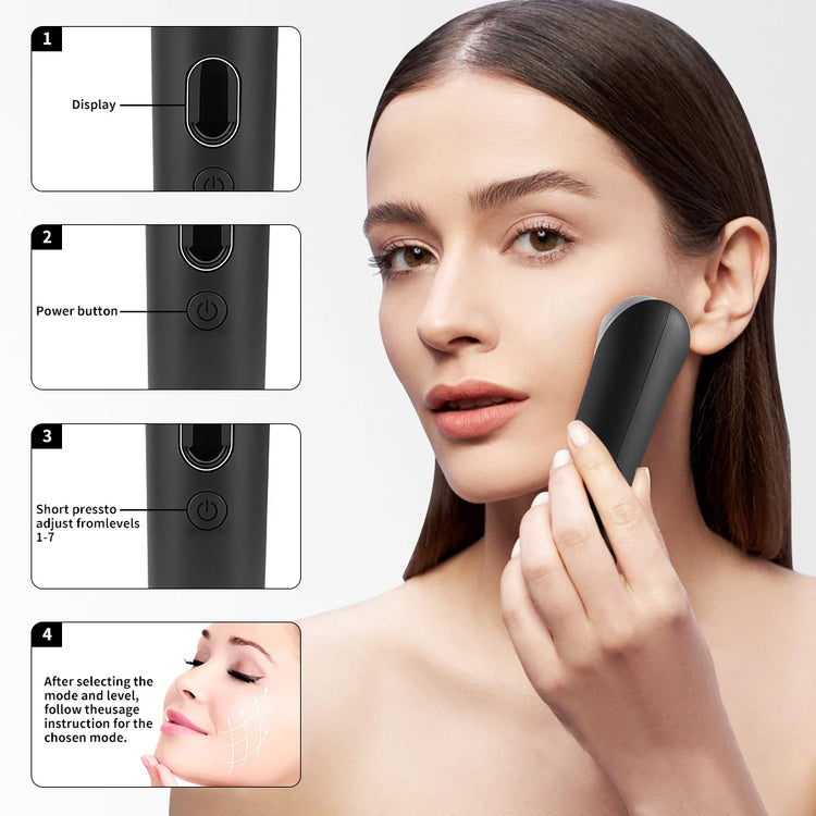 Age-R Booster Facial Massager 7 Color LED Photon Skin Repair Brightening Toning Lifting Anti-Aging Home SPA Facial Beauty Device by Home for Health and Beauty