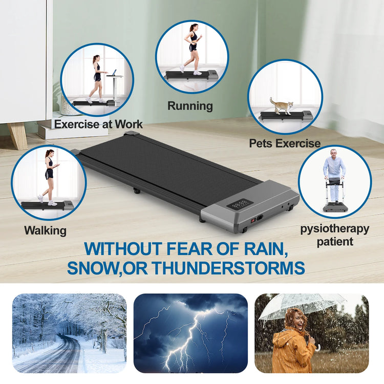 Driving Walking Pad Mini Treadmill Under Desk Quiet Portable by Home for Health and Beauty