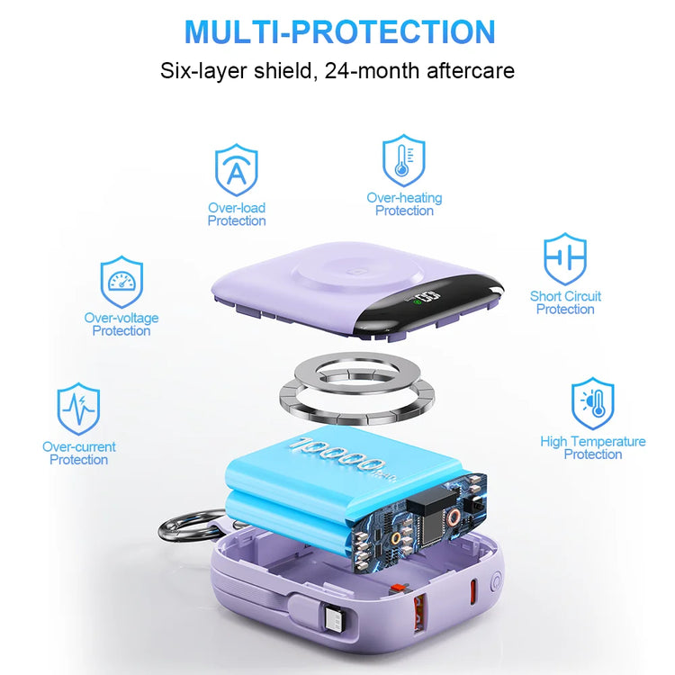 Apple Watch Power Bank With Wireless Charger Built In Lightning Cable Keychain by Home for Health and Beauty