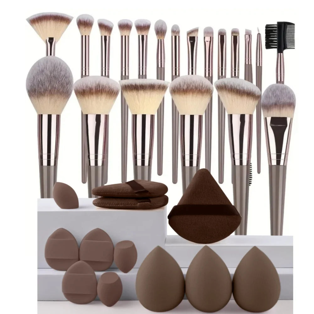 Brush Professional Makeup Brush Set With Goat Hair Synthetic Tools
