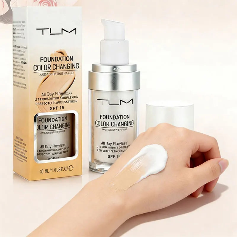 Magic Color Changing Foundation Oil-Control Face Cover Concealer Makeup Liquid Hydrating Long Lasting Tone Foundation by Home for Health and Beauty