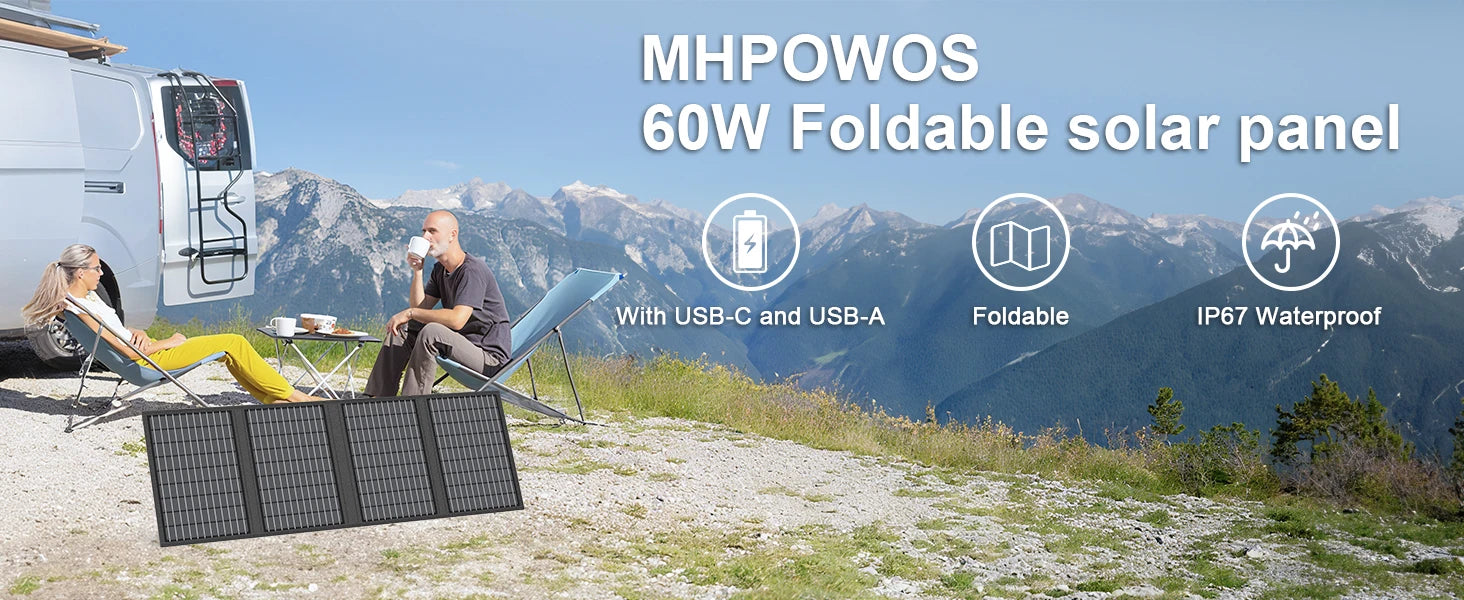 Portable Solar Charger 18V 60W / 45W Foldable Solar Panel for Solar Generators Outdoor Camping Travel Powerbank Phone by Home for Health and Beauty
