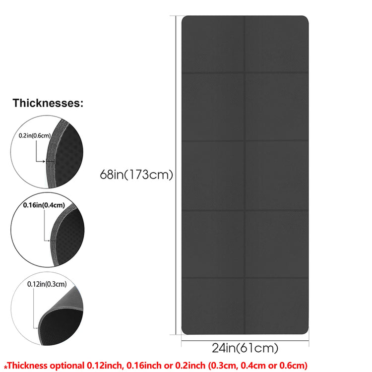 Foldable Yoga Mat Eco Friendly EVA Folding Travel Fitness Exercise Mat 3mm/4mm/6mm Thicknesses for Yoga Pilates & Floor Workouts by Home for Health and Beauty