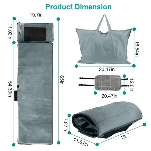 Electric Mat Kneading Vibrating Full Body Massager With Heating by Home for Health and Beauty