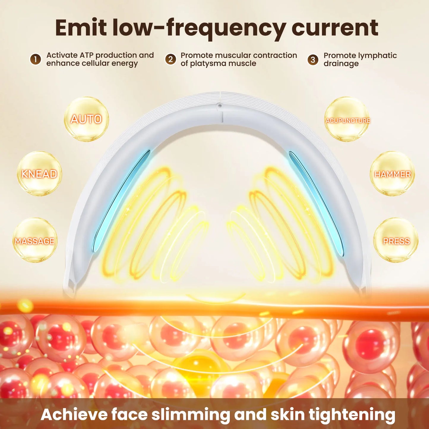 Face Lifting EMS Device With 6 Modes For Firming