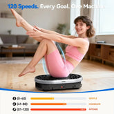 Vibration Plate Exercise Machine 120 Speed Levels 9 Preset Programs Home Fitness Equipment Weight Loss Fat Burning Muscle Toning by Home for Health and Beauty