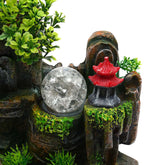 110V 3.5W Tabletop Water Fountain, Indoor Rockery Stream Desktop Fountain Waterfall with Atomizer & Auto Pump, Zen Décoration by Home for Health and Beauty