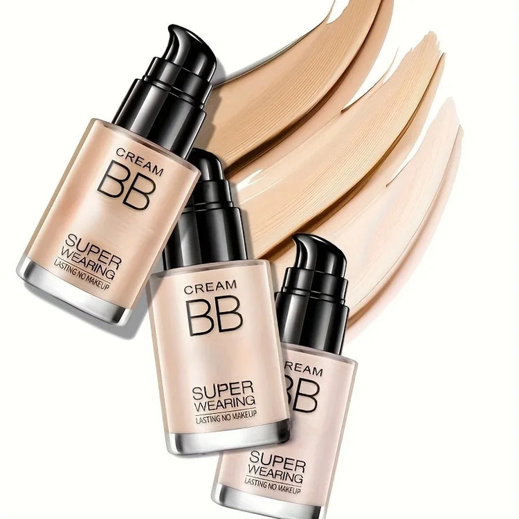 BB cream foundation (with brush) is waterproof, long-lasting, and moisturizing, suitable for all light skin tones. by Home for Health and Beauty