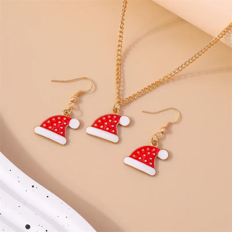Fashion Christmas Necklace and Earrings Set for Women