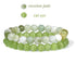 2Pcs Colorful Natural Stone Bead Bracelet Set 8MM Natural Agates Turquois Amethysts Quartzs Gem Stretch Bangle Jewelry Gift by Home for Health and Beauty