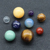 Solar System Natural Crystal Gemstones Set 9 Planets Sphere Ball Stone Galaxy Model Ornaments Gift Home Office Decor by Home for Health and Beauty