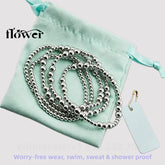 Waterproof Charm Beads Stackable Bracelets Bangles Fashion Fine Jewelry Gift For Women Anniversary Birthday by Home for Health and Beauty