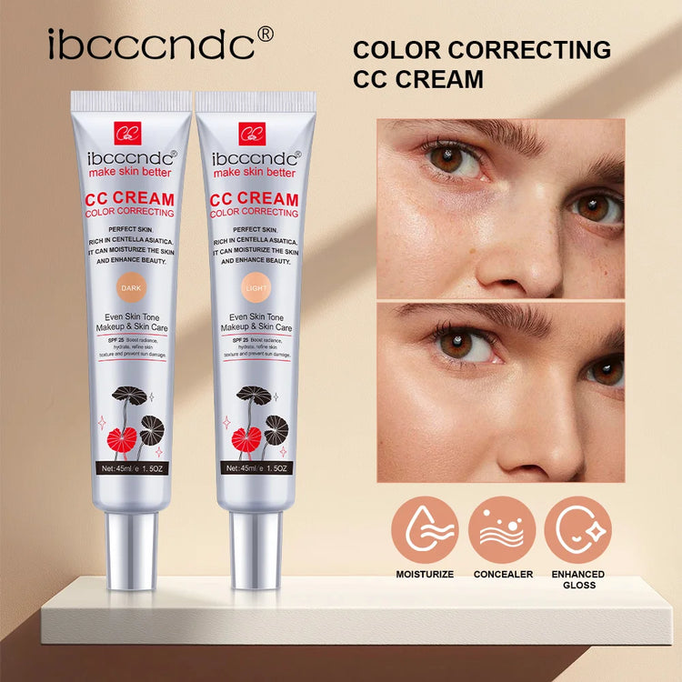 Color Correcting CC Cream Facial Centella Asiatica Repair BB Cream Natural Concealer Whitening Liquid Foundation Cosmetics by Home for Health and Beauty