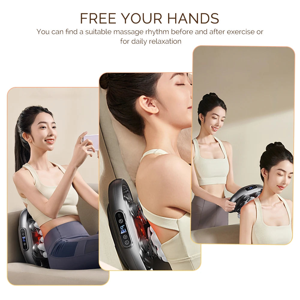 Foreverlily Fascia Gun High Frequency Vibration Massager Back Waist Shoulders by Home for Health and Beauty