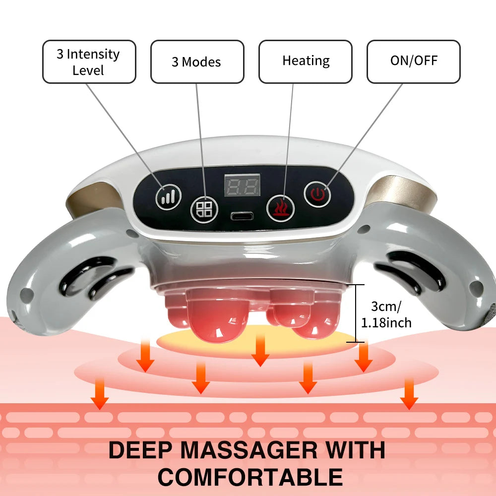 Electric Abdominal Massager USB Rechargeable Multi-Use
