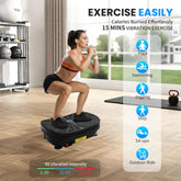 Vibration Plate Exercise Kit With Resistance Bands and Presets by Home for Health and Beauty