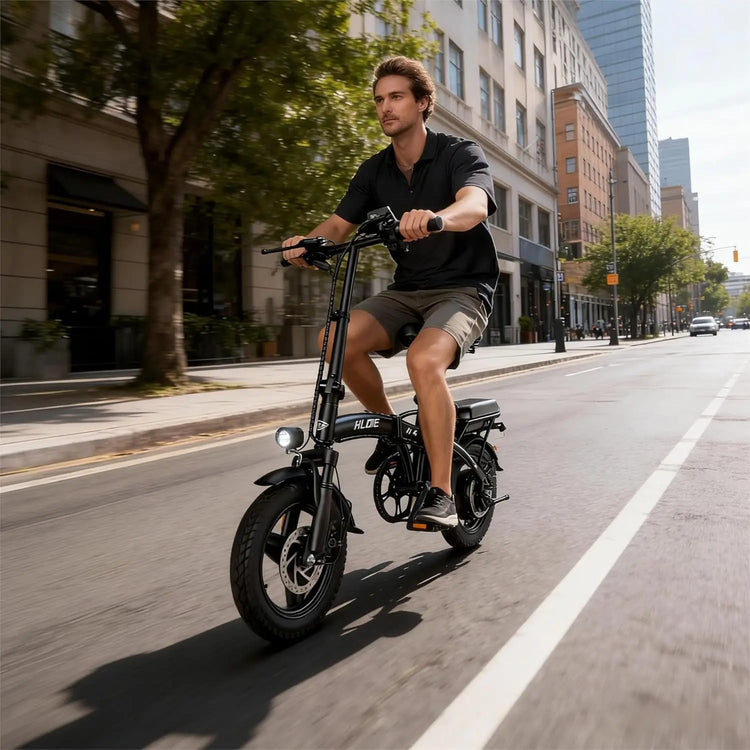 Folding Electric Bike for Adults, 500W Peak Motor, Up to 23 MPH, 14” Foldable Ebike with 48V 12Ah Battery, 35 Miles, Customized by Home for Health and Beauty